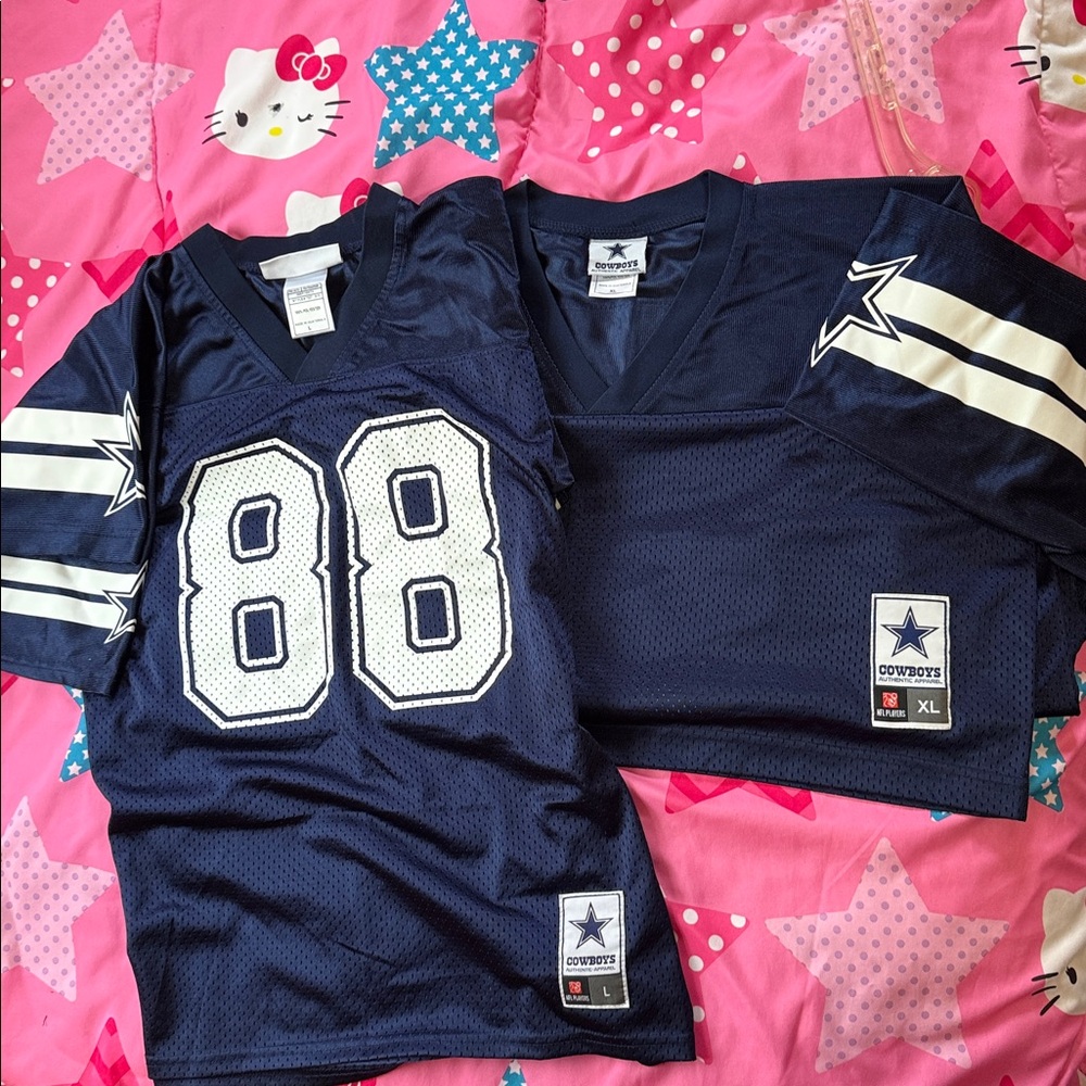 2 Jerseys - Dallas Cowboys Bryant 88 2 total 1 Mens XL and 1 Boys L Jersey